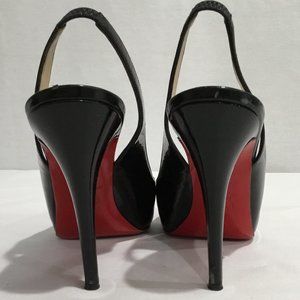 CHRISTIAN LOUBOUTIN Patent Leather Slingback Pumps
